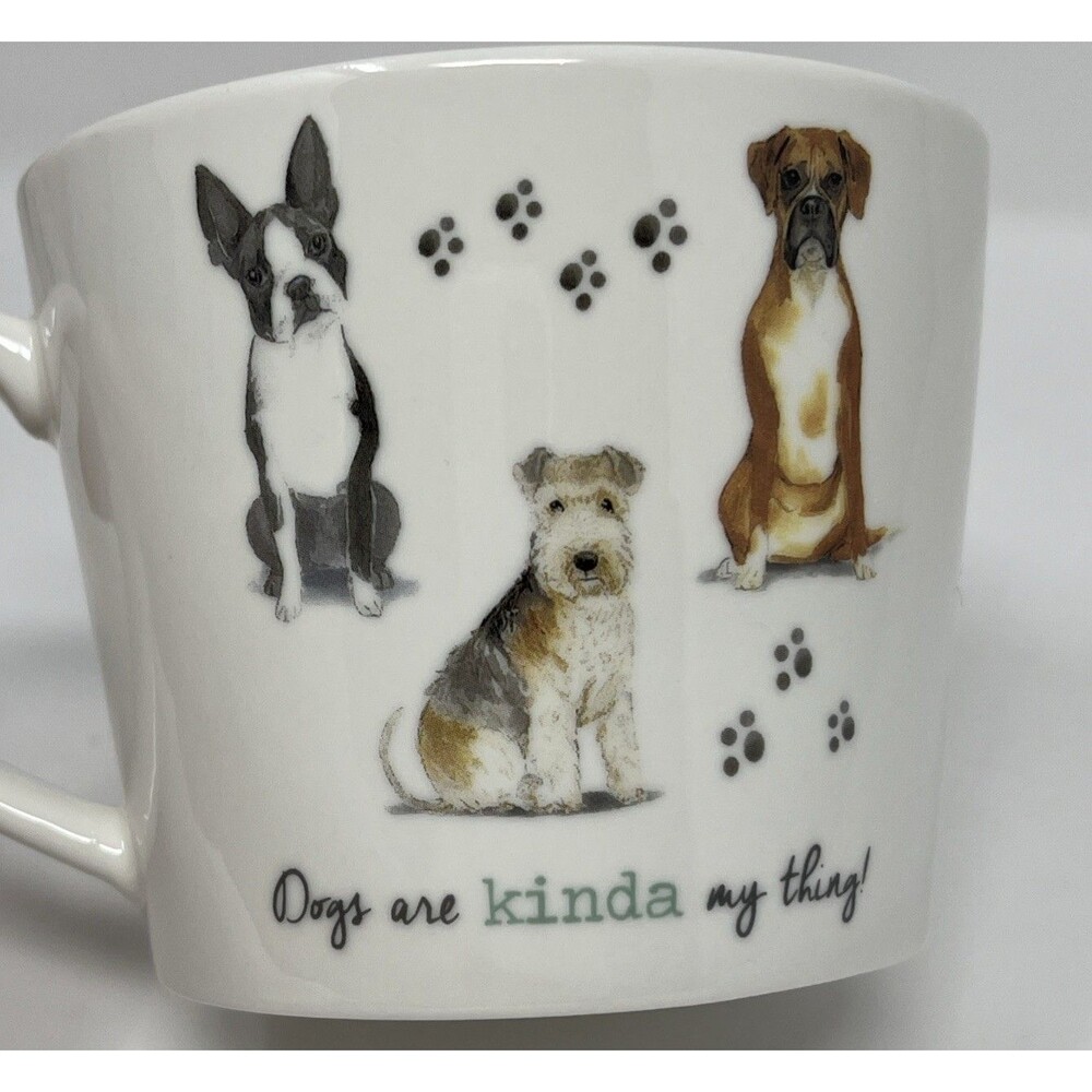 Cooksmart England "Dogs Are Kinda My Thing" Fine China Mug 12oz Coffee Tea Cup